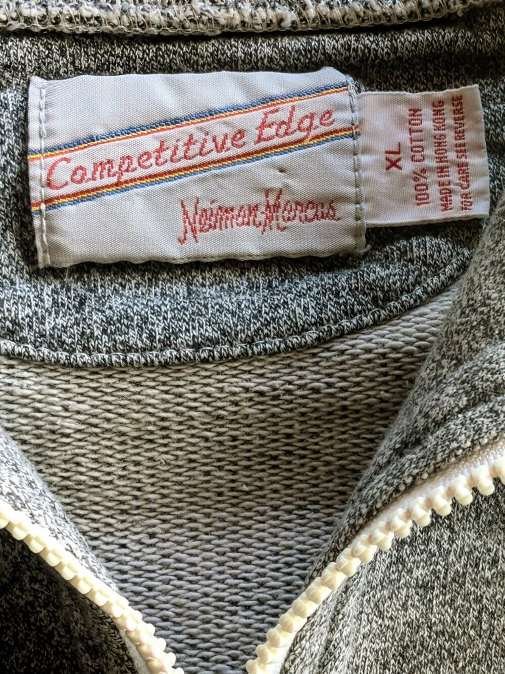 NEIMAN MARCUS Competitive Edge - 1/2 Zip LS Sweatshirt - VTG 80s - XL - Picture 2 of 16